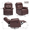 Kumasinova Small Rocker Recliner Chair for Adults,360° Swivel Recliner with Adjustable Backrest,Single Sofa for Living Room,Bedroom,Apartment - 3 of 4