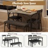 Dining Table Set for 4, Kitchen Table and Chairs for 4, Rectangular Dining Room Table Set with Upholstered Bench for Small Space,Dinner - 3 of 4