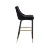 Meridian Furniture,Sleek Black Velvet Stool, Set of 2 - 4 of 4