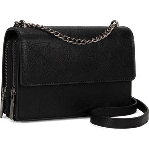 Flap Crossbody Purse for Women Shoulder Bag Vintage Wallets with Chain Strap - 1 of 4