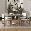 NicBex Round Dining Table Set for 4 Morden 44.8" Kitchen Table with MDF Tabletop, 4 Upholstered Chairs for Kitchen - 3 of 4