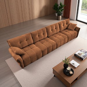 142" Chenille Modular 4-Seater Sectional Sofa - 1 of 4