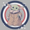 Boy's Star Wars The Mandalorian Fourth of July Grogu Circle T-Shirt - 2 of 4