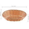 Aoibox Oval Wicker Bread Baskets, Handmade Rattan Woven Pantry Organizer for Storing Bread, Vegetables, Fruits, Snacks, Brown,18 Pack - 2 of 4