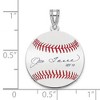 Black Bow Jewelry Sterling Silver Joe Torre Signature SM Enamel Baseball Pendant - 4 of 4