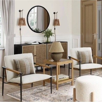 Nathan James Set of 2 Omel Metal Accent Chairs White