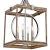 Minka Lavery Nickel Sun Faded Wood Pendant Chandelier 14 1/2" Wide Farmhouse 4-Light Fixture for Dining Room House Foyer Kitchen - 3 of 3