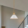 Nuvo Lighting Outpost 1 - Light Pendant in  Matte White/Burnished Brass - 4 of 4