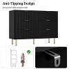Dresser for Bedroom, 6 Drawer Dresser, Modern Chest of Drawers, Wood Drawer Organizer for Bedroom, Living Room, Hallway, Entryway - 4 of 4