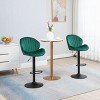 NicBex Fashion Bar Stools Set of 2 Adjustable Velvet Swivel Counter Stool with Back and Golden Footrest for Island, Kitchen, Dining Room - 3 of 4
