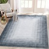 Washable Modern Abstract Area Rug - Non-Slip Low Pile Indoor Carpet for Living Room, Dining Room, Office, Foldable Thin Throw Rug - 3 of 4