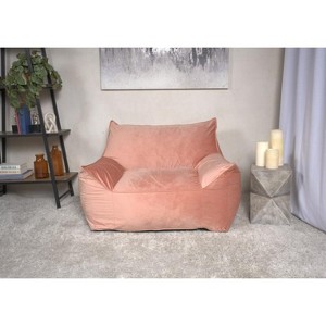 CAVINAS Velveteen Bean Bag Chair for Adults & Kids,Soft Bean Bag with Armrests,Accent Chairs for Living Room - 1 of 4