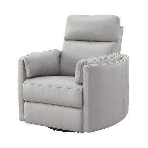 40" Sagen Active Sitting Chair Gray Leather Aire - Acme Furniture: Plush, Recline 150°, No Assembly - 1 of 4