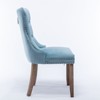 Sapphtopaz Modern Dining Chairs Set of 2 Hand-Pulled Buckle Upholstered Chair with Nailhead Chair for Dining Room, Living Room - 2 of 4