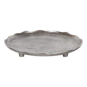 Kate and Laurel Alessia Tray, 16" Diameter, Silver - 1 of 4