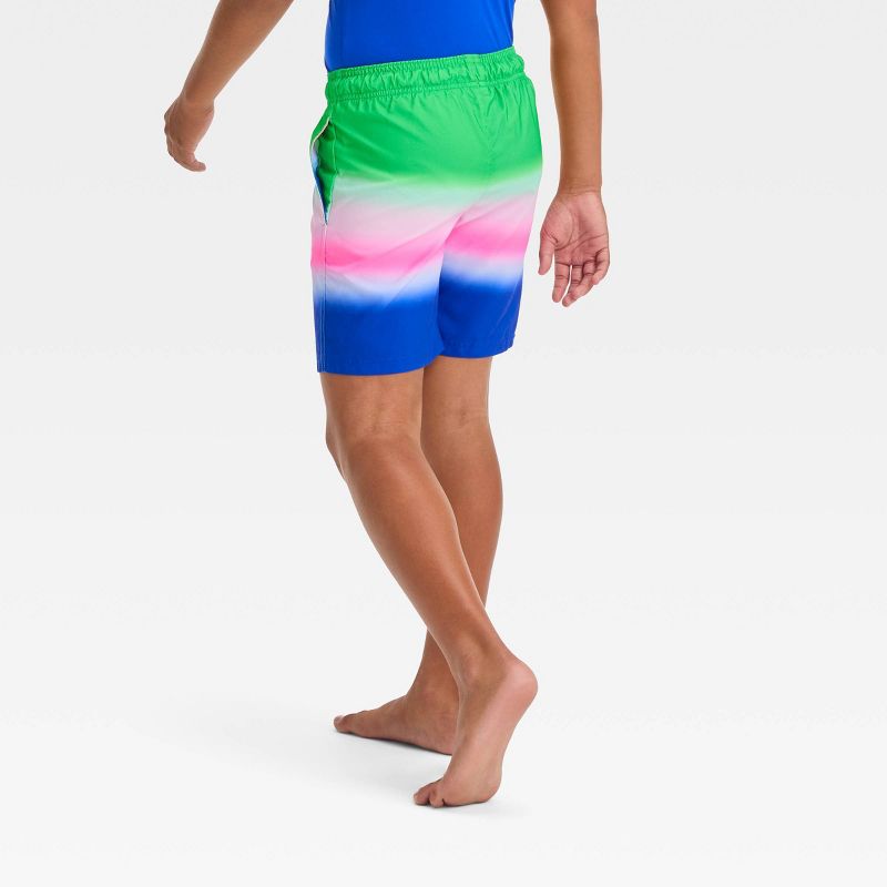 Boys&#39; Ombre Striped Design Swim Shorts - Cat &#38; Jack&#8482;, 4 of 5