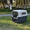 Gulches Plastic Dog Kennel, Pet Transport, Rolling Plastic Airline Approved Wire Door Travelling Dog Crate, Small/Medium/Large - 4 of 4