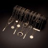 6 Pcs Layered Necklace Set for Women - Gold Moon Coin Y Necklace Choker - 2 of 4