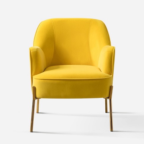 Odo Upholstered Accent Arm Chair Velvet Karat Home Yellow Target