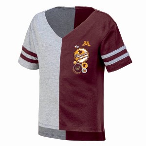 NCAA Minnesota Golden Gophers Girls' Colorblock Patch T-Shirt - 1 of 3