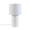 Crewe Textured Resin Table Lamp (Includes LED Light Bulb) White - 510 Design: Modern Drum Shade, No Assembly Required - 2 of 4