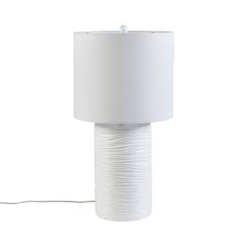 Crewe Textured Resin Table Lamp (Includes LED Light Bulb) White - 510 Design