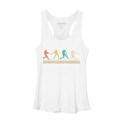 Women's Design By Humans Vintage Distressed Baseball Swing By LuckyCharm99 Racerback Tank Top