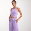 Anna-Kaci Active Women's High Neck Cropped Tank Top with Racer Style Straps and Seamless Fit for Active and Casual Wear - 3 of 4
