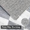 Acekool 2x6 Washable Plaid Rug – Modern Non-Slip Hallway Carpet, Stain-Resistant Geometric Design in Coastal Blue - 3 of 4