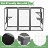 Sandinrayli Wood Indoor/Outdoor Cat House Cat Catio, Grey - 4 of 4