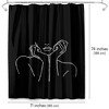 Americanflat 71" x 74" Shower Curtain, ThinkingBlack by Martina - 2 of 4