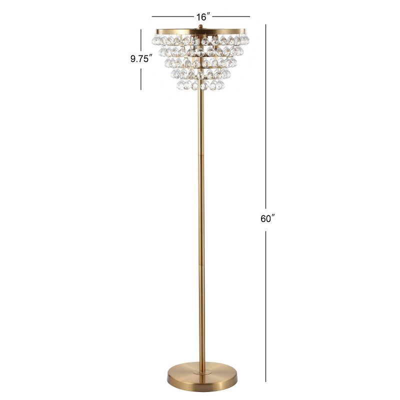 60&#34; Crystal/Metal Jemma Floor Lamp (Includes LED Light Bulb) Gold - JONATHAN Y, 5 of 6
