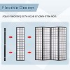 FDW Elegant Folding Room Divider 4-Panel 6ft Screen Divider Folding Privacy Divider with Solid Wood Frame Shoji Panels - 4 of 4