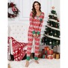 Clearlove Women's Christmas Pajama Set - Festive Comfort V-Neck Nightgown & Lounge Pant - 2 of 4
