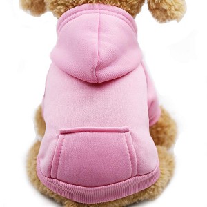 Gooby Winter Dog Hoodie Sweatshirts with Pockets Warm Dog Clothes for Small Dogs Chihuahua Coat Clothing Puppy Cat Custume (Pink, Medium) - 1 of 1