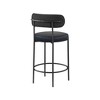 Meridian Furniture,Beacon Black Vegan Leather Seat Stool, Set of 2 - 2 of 4