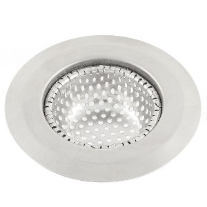 Unique Bargains Metal Dishwasher Safe Holes Basin Strainer 2.87" Dia Silver Tone 1 Pc - 1 of 3