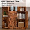 Corner Bookcase, Wood Bookshelf and Office Storage Cabinet with Adjustable Shelf - 4 of 4