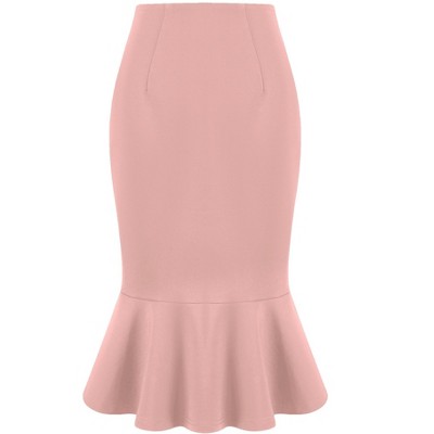Hobemty Women's Office Fishtail Stretchy High Waist Bodycon Pencil Skirts