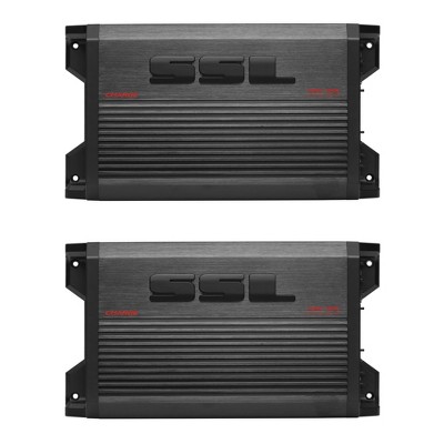 Soundstorm Laboratories 1200 Watt 2 Channel Full Range Car Audio Subwoofer Amplifier, Class A/B, 2/4 Ohm Stable, Mosfet Power (2 Pack)
