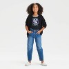 Girls' Say it 3 Times Short Sleeve Graphic T-Shirt - White/Black - 4 of 4