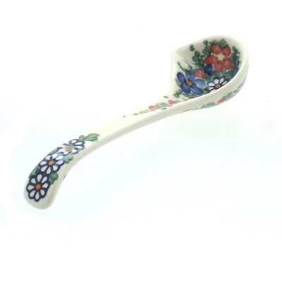 Blue Rose Polish Pottery Garden Butterfly Gravy Ladle