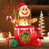 Tangkula 7 FT Christmas Inflatable Gingerbread Man in Hot Cocoa Mug Xmas Blow up Yard Decoration with Built-in LED Lights Candy and Gift Boxes - 3 of 4