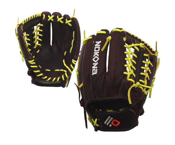 Nokona X2 Elite Modified Trap 11.5" X2-1150 Baseball Glove - Neon Yellow Lacing - Right Hand Thrower