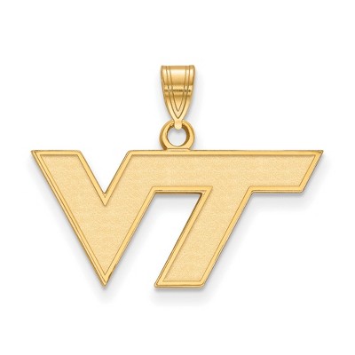 Black Bow Jewelry 10k Yellow Gold Virginia Tech Hokies Ncaa Small 