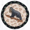 Earth Rugs Bear Cub Printed Coaster – 5"x5" Hand-Braided Jute with Adorable Wildlife Cub Design for Rustic Cabin Decor - 2 of 3