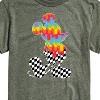 Men's - Disney - Mickey Checkered and Rainbow Silhouette Short Sleeve Graphic T-Shirt - 2 of 4