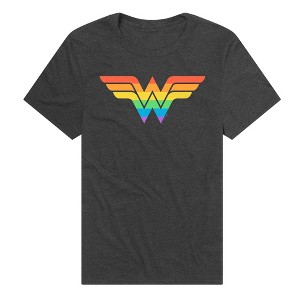 Men's Wonder Woman Rainbow Logo T-Shirt - 1 of 4