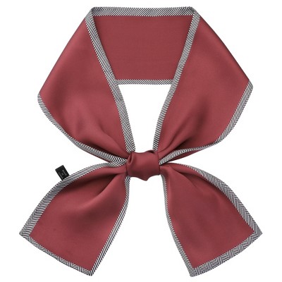 INSPIRE CHIC Women's Contrast Silk Like Oblong Neck Scarves 38.6"x3.5" 1Pc