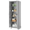 TIRAMISUBEST Grey Storage Cabinet with 2 Doors & Adjustable Shelves - MDF Board for Bathroom, Office & Closet Organization - 3 of 4